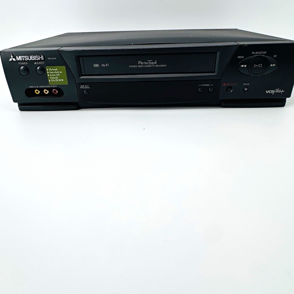 Mitsubishi HS-U530 VHS Hi-Fi 4-Head VCR Video Cassette Recorder Black